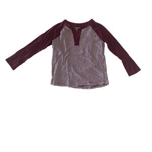 Cat & Jack Youth Boys Red and White Striped Long Sleeve Tees